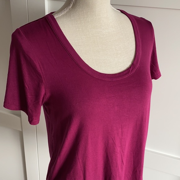 Chaser - Foxy CrissCross Back Merlot Colour T-shirt - Picture 4 of 5